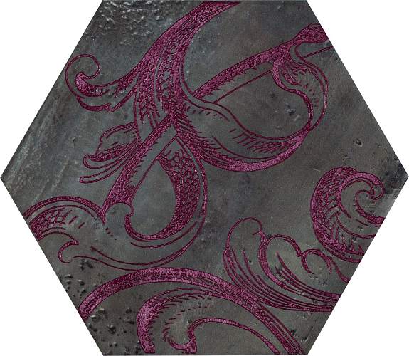 Декор Esagona Fuoridamasco Rosso S/6 24x27,7