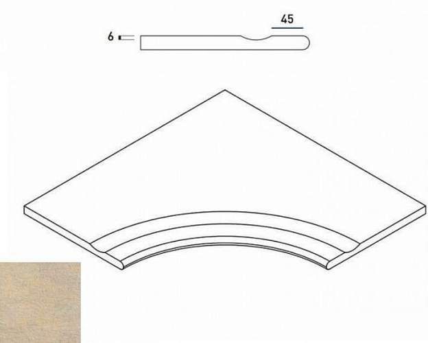 Бортик District Sand Bor. Svasato Ang.Round 30 С выемкой Угл Закругл 620090000244 60x60