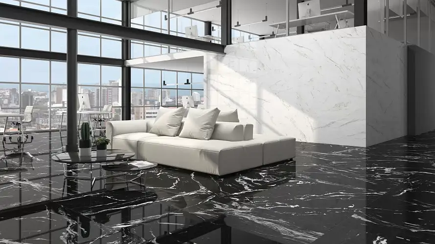 Мозаика Malla Hex Cr. Lux Iliria Nero 22,5x32,5