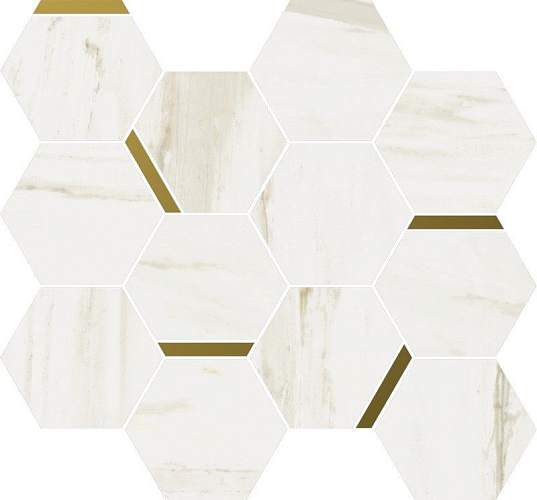 Декор-мозаика Stellaris Carrara Ivory Mosaico Chic 620110000222 26,9x36,8
