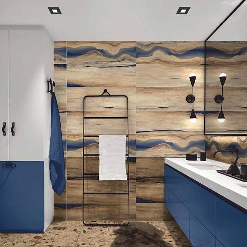 Флоу-Р 3 бежевое дерево Керамогранит 30x90