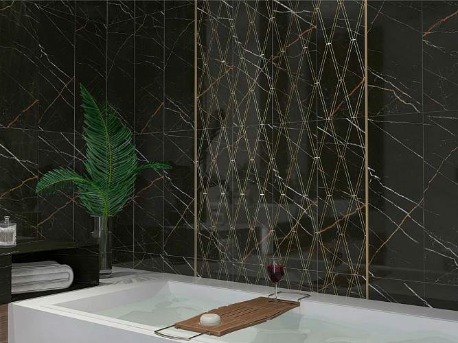 Коллекция Eletto Ceramica Black&Gold 24,2x70