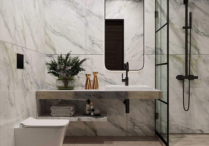 Винд серый, подполированный Керамогранит 60x120