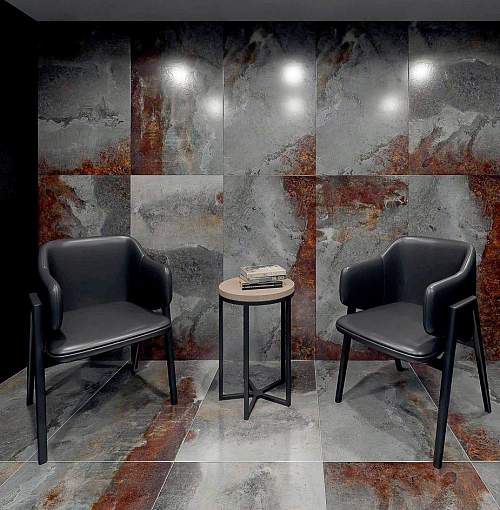 Лава серый, подполированный Керамогранит 60x120