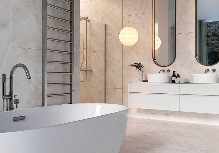 Флэйм светло-бежевый, подполированный Керамогранит 60x120