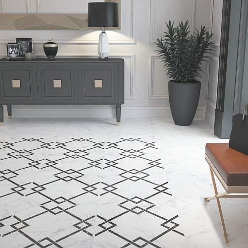 Монте белый, подполированный Керамогранит 60x120