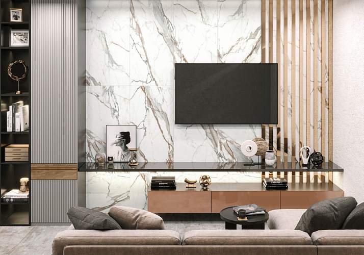 Calacatta Premium Белый D60209M Матовый Керамогранит 60x60