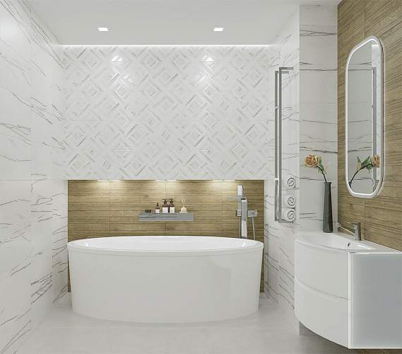 Rosso Venato Geometria Матовая 31,5х63