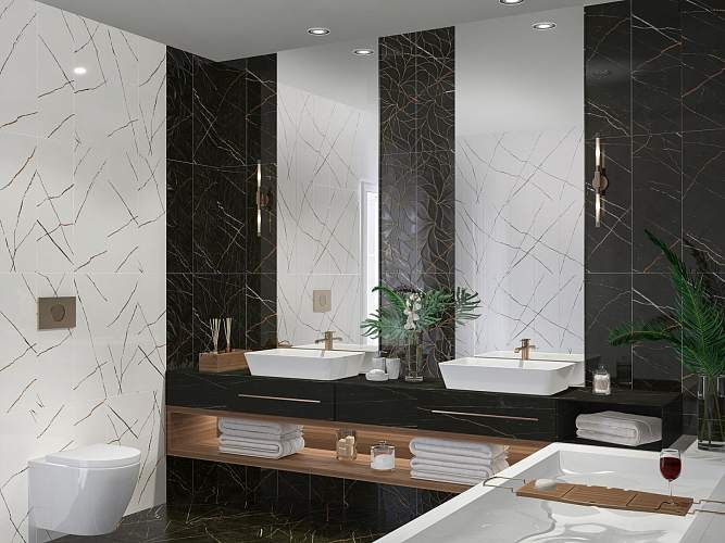 Коллекция Eletto Ceramica Black&Gold 24,2x70