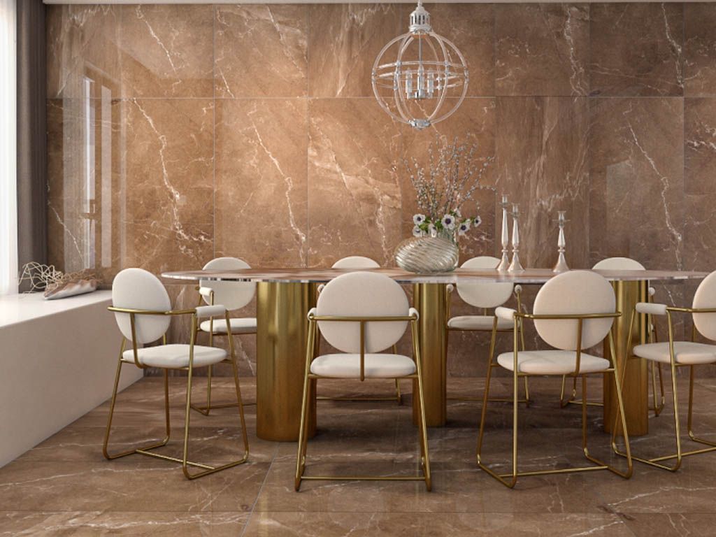 High Glossy Breccia Fantastico Brown 5094236 Глянцевый Керамогранит 80x160