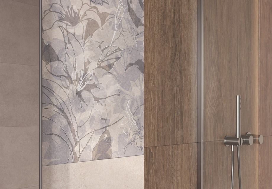 Floresta 17551 цветы синий ректификат Керамогранит 60x120