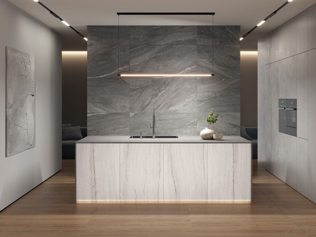 Elemento 17545 серый рельеф ректификат Керамогранит 60x120